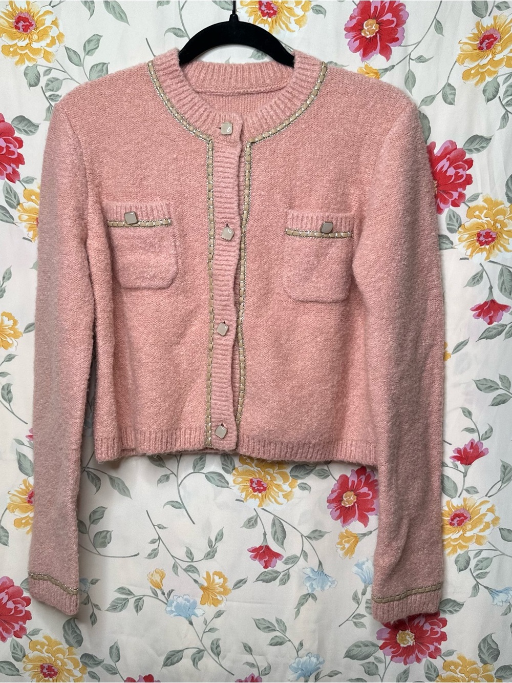 BEAUTIFUL Elegant Pink Cardigan Sweater | Women’s Size M